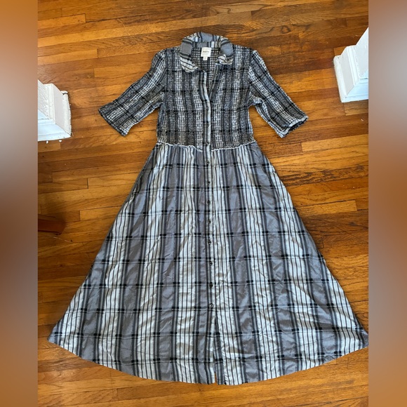Anthropologie Maeve Plaid Button-Up Dress - Picture 1 of 3